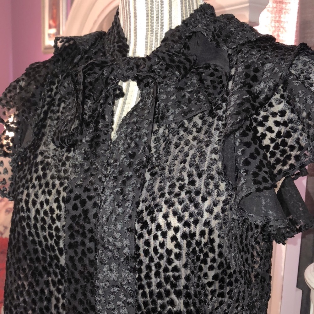 ROBERT RODRIGUEZ Pauline Burnout Velvet Top - Picture 6 of 14